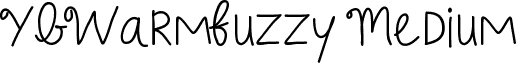 YBWarmFuzzy Medium font - YBWarmFuzzy.ttf