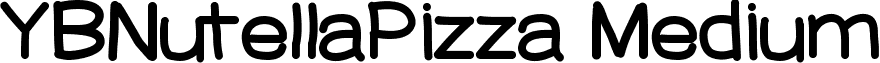 YBNutellaPizza Medium font - YBNutellaPizza(1).ttf