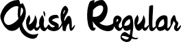 Quish Regular font - Quish.otf