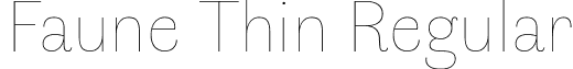 Faune Thin Regular font - Faune-Display_Thin.ttf