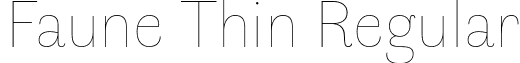 Faune Thin Regular font - Faune-DisplayThin.otf