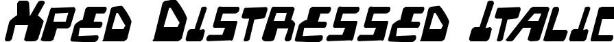 Xped Distressed Italic font - xpeddistressital.ttf