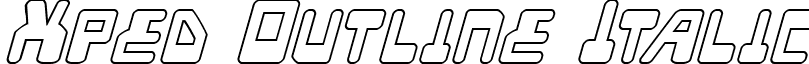 Xped Outline Italic font - xpedoutital.ttf