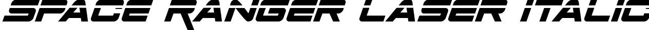 Space Ranger Laser Italic font - spacerangerlaserital.ttf