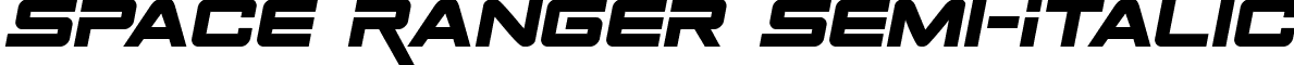 Space Ranger Semi-Italic font - spacerangersemital.ttf