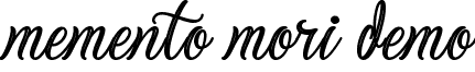 Memento Mori Demo font - Memento_Mori_Demo.ttf