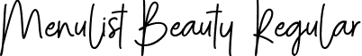 Menulist Beauty Regular font - Menulist_Beauty_-_PERSONAL_USE.ttf