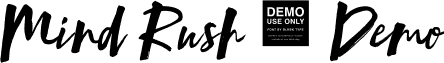 Mind Rush - Demo font - Mind_Rush_-_Demo.ttf