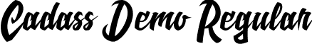 Cadass Demo Regular font - Cadass_Script_Demo.ttf
