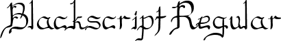 Blackscript Regular font - Blackscript.ttf