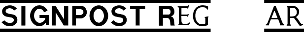 SIGNPOST Regular font - SIGNPOST.ttf