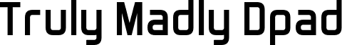 Truly Madly Dpad font - Truly Madly Dpad.otf