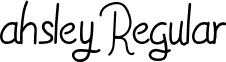 ahsley Regular font - ahsley.otf