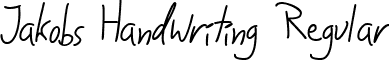 Jakobs Handwriting Regular font - Jakob's Handwriting - TTF.ttf