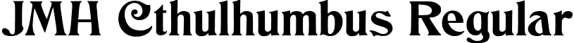 JMH Cthulhumbus Regular font - JMH Cthulhumbus.otf