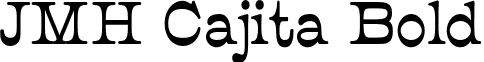 JMH Cajita Bold font - JMH Cajita Bold.otf