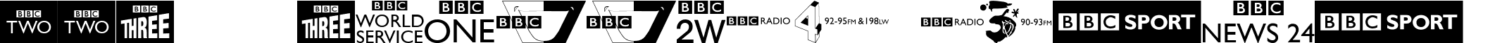 BBC TV Channel Logos font - BBC TV Channel Logos.ttf