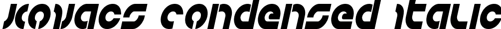 Kovacs Condensed Italic font - kovacscondital.ttf