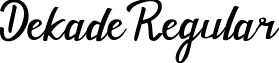 Dekade Regular font - Dekade_Personal_Use.ttf