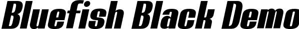 Bluefish Black Demo font - Bluefish_Black_Italic_Demo.otf