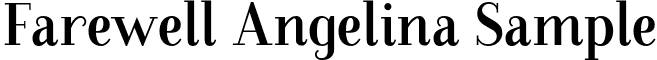 Farewell Angelina Sample font - farewell_angelina_display_sample.otf