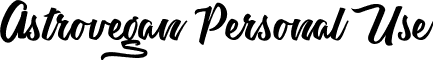 Astrovegan Personal Use font - Astrovegan_Personal_Use.ttf