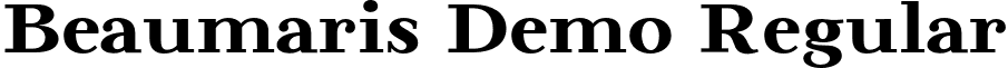 Beaumaris Demo Regular font - BeaumarisDemo-Regular.otf