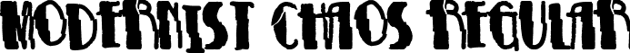modernist chaos Regular font - modernist_chaos.otf
