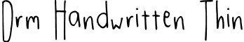 Drm Handwritten Thin font - DrmHandwrittenThin-Regular.otf