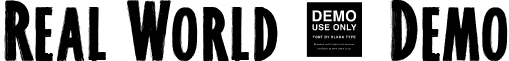 Real World - Demo font - Real_World_-_Demo.ttf