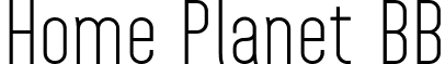 Home Planet BB font - HomePlanet-Regular.ttf