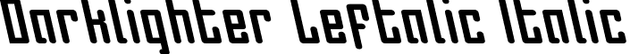 Darklighter Leftalic Italic font - darklighterleft.ttf
