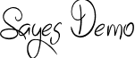 Sayes Demo font - Sayes Demo.otf