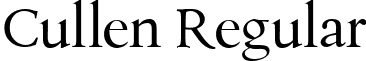 Cullen Regular font - Cullen.ttf