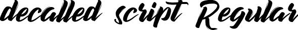 decalled script Regular font - decalled_script_demo_version.ttf