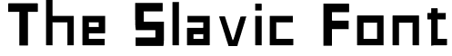 The Slavic Font font - TheSlavicFont-Regular.ttf