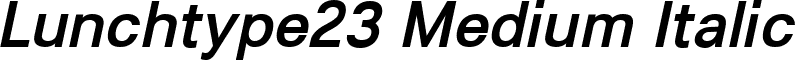 Lunchtype23 Medium Italic font - Lunchtype23-Medium-Italic.ttf