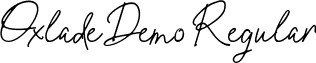 Oxlade Demo Regular font - Oxlade_Demo.ttf
