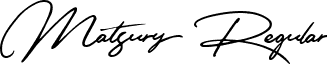 Matsury Regular font - Matsury_Demo.ttf