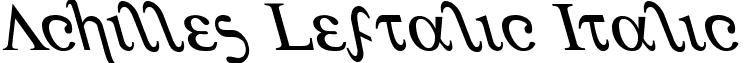 Achilles Leftalic Italic font - achilles3left.ttf