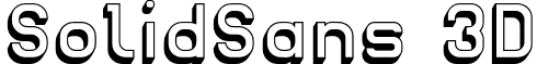 SolidSans 3D font - SolidSans3D.otf