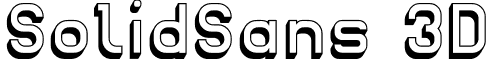 SolidSans 3D font - SolidSans3D.ttf