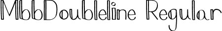 MbbDoubleline Regular font - Doubleline.ttf