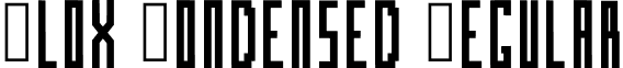 Blox Condensed Regular font - BloxCondensed-Regular.ttf