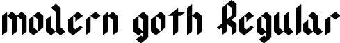 modern goth Regular font - modern_goth.ttf