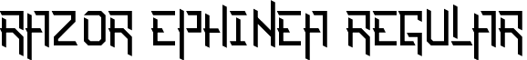 Razor Ephinea Regular font - Razor_Ephinea.ttf