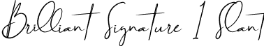 Brilliant Signature 1 Slant font - Brilliant_signature_1_slant.otf
