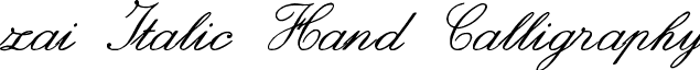 zai Italic Hand Calligraphy font - zai_ItalicHandCalligraphy.otf