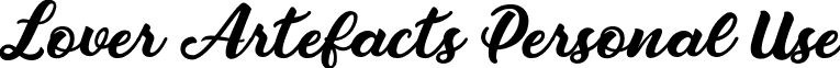 Lover Artefacts Personal Use font - Lover_Artefacts_Personal_Use.ttf
