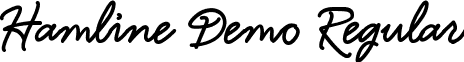 Hamline Demo Regular font - Hamline_demo.ttf